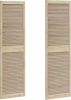 vidaXL Porte de Cabinet avec Porte 2 pcs Naturel 140.5 x 2.1 x 49.5 cm, Rangement de Chambre, Armoire en Bois Moderne, Style épuré, Meuble d