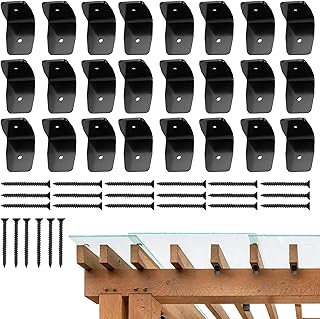 Attaches Pour Chevrons,Acier Galvanisé Support De Toit 12 Pièces - Connecteurs De Toiture Quincaillerie Supports De Solives En Bois Pour Poutre De Plafond Abri Gazebo Pergola Clôture