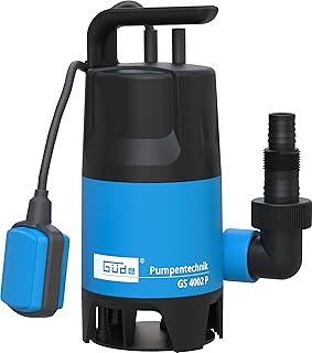 Güde 94630 - GS4002P - Pompe submersible pour eaux usées - Avec interrupteur à flotteur - 400 W - 7500 l/h Hauteur de refoulement maximale : 5 m ,Blue/Noir
