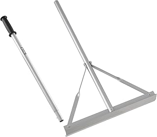 VEVOR Râteau Paysager, Manche 1510 mm, Râteau de Jardin avec Tête Large 508 mm, Niveleur à Asphalte en Aluminium Robuste, pour Nivellement Terrain, Pavage de Béton, Aplanissement de Sable, sans Dents