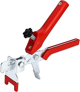 QWORK Pince Sol Localisateur Carrelage, localisateur de carrelage, Installation Outils Pour Entretoises Mur Sol, Rouge