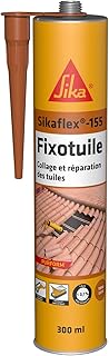SIKA - Mastic-colle souple polyuréthane - Sikaflex-155 Fixotuile Purform terre cuite - Réparation et collage de tuiles - Tous types de tuiles - 300 ml
