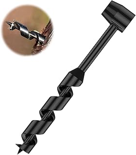 Tarière Manuelle à Main, 25-230 mm, Portable Polyvalent Foret Hélicoïdale, Foret De Survie Manuel, Outil de Survie pour La Randonnée, le Camping et les Aventures