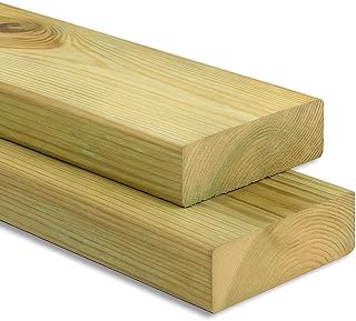 Gartenwelt Riegelsberger Bois équarri, 60 x 160 mm, longueur 130 cm, bois de pin imprégné, bois de construction, bois, chevrons, boites