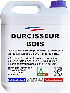Durcisseur Bois - Codeve Bois - 20L - Intérieur/extérieur - Pour Le Durcissement D