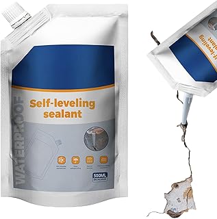 Concrete Repair, Liquid Concrete Crack Filler, 500ml Cement Waterproofing Sealant, Penetrating Bonding Agent with High Strength for Roof, Pool, Bathroom, Basement, Kitchen Repairs
