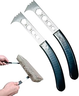 Outil De Levage De Pavés | Manche Courbé Ergonomique 2 Pièces,Souleveur de Pavés Extracteur de Briques | Pour Trottoir Jardin Brique Bloc Pierre Remplacement Installation Pose Soulèvement