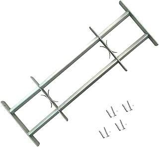 vidaXL Grille de Défense à 2 Traverses pour Fenêtre de 1000-1500 mm Sécurité