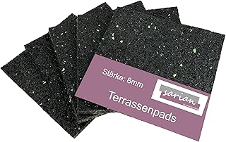 Lot de 4 patins de terrasse, 100 x 100 x 8 mm, en granulés de caoutchouc, pour sous-structure, terrasse, balcon, sous-couche en caoutchouc pour machine à laver - Choisissez vous-même la quantité
