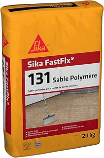 SIKA - Sable polymère pour remplissage des joints de pavé et dalles - Sika FastFix 131 Ton sable - Tous types de pavés - Application facile - Ne tâche pas et ne décolore pas les pavés - 20kg