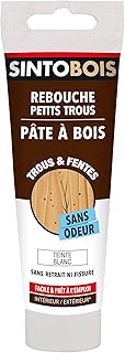 SINTO - Rebouche petits trous - Pâte à bois - Sans odeur - Facile & Prêt-à-l
