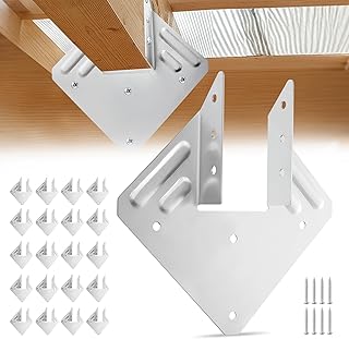 VEVOR Sabot Charpente, Lot de 25, Support de Solive, Taille Interne 40 x 21 x 63 mm, Étriers de Solive Robustes, Supports de Fixation de Poutres de Toit pour Soutien Renforcée de Construction en Bois