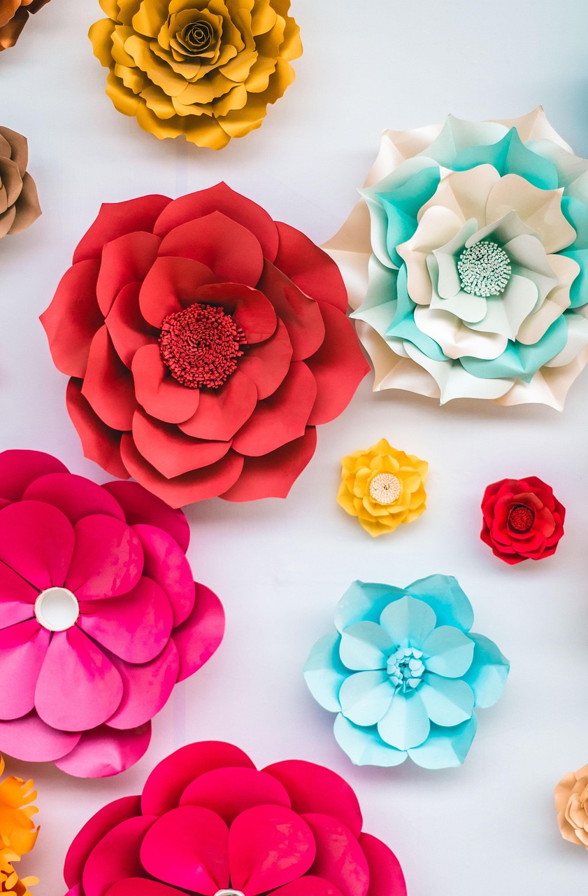 flowers, flower background, nature, paper, flower wallpaper, colorful, decoration, party, creativity, colors, beautiful flowers, iphone wallpaper